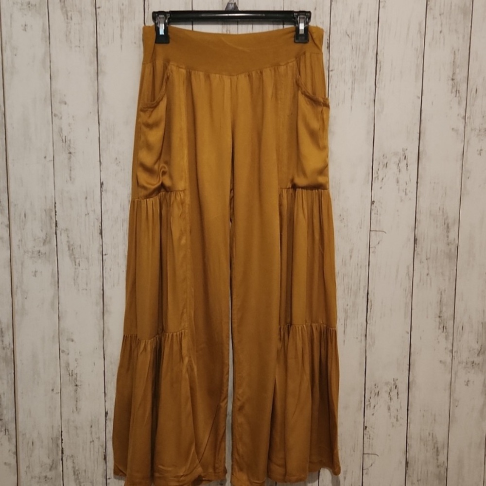 Baik Baik Mustard Wide-Leg Pants